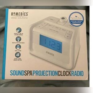 Homedics sound Spa projection clock radio